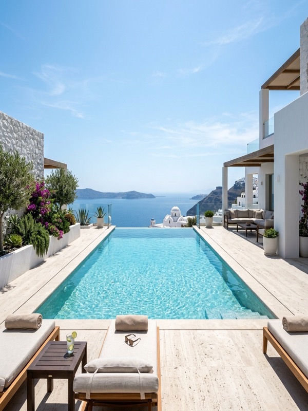 Luxury Swimming Pool in Premium Greek Villa